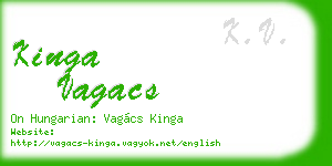 kinga vagacs business card